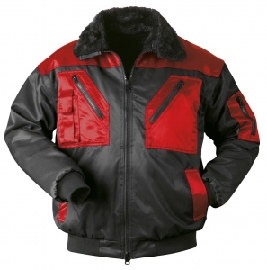 F-NORWAY, Pilotenjacke, LEVANGER, schwarz/rot abgesetzt
