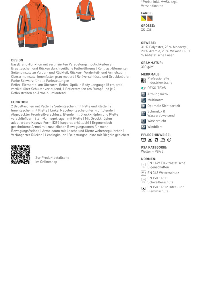 Datenblatt Zertifikat