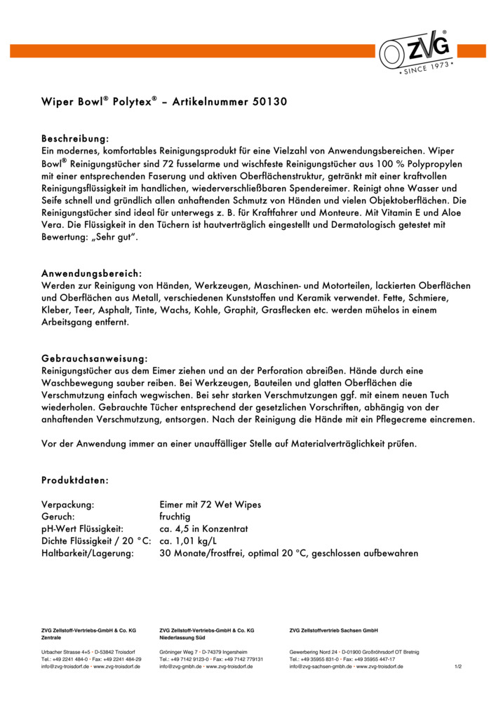 Datenblatt Zertifikat