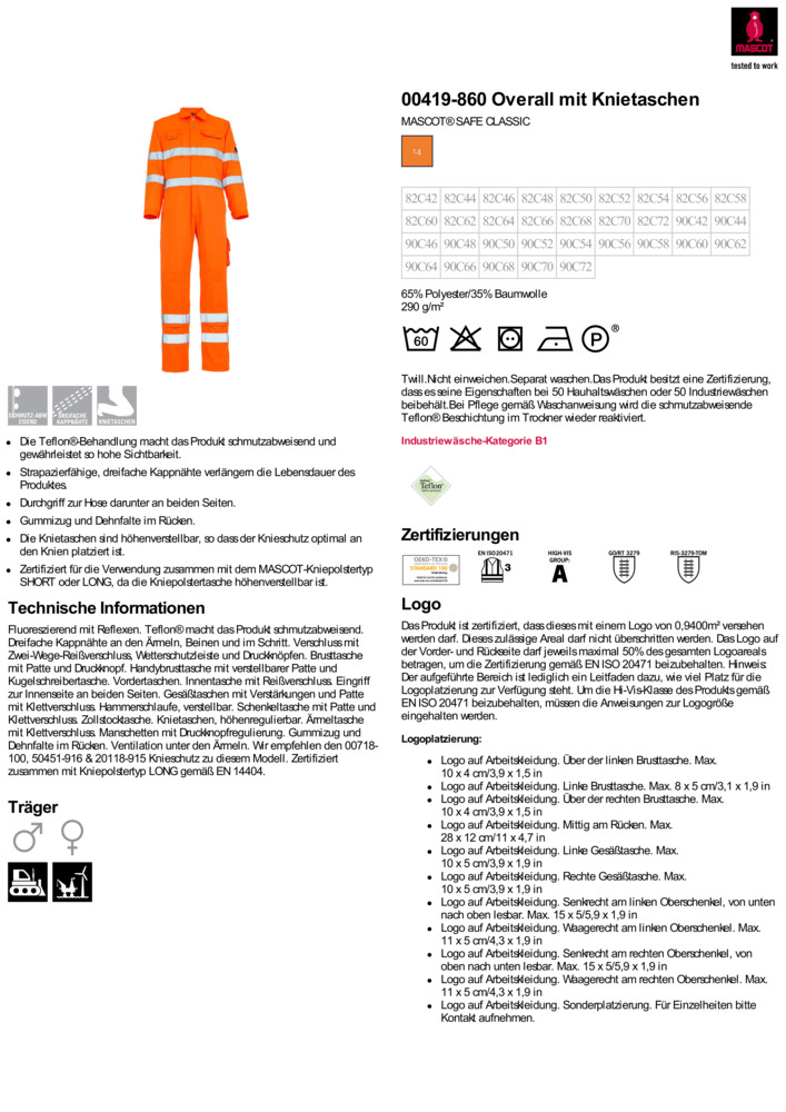 Datenblatt Zertifikat