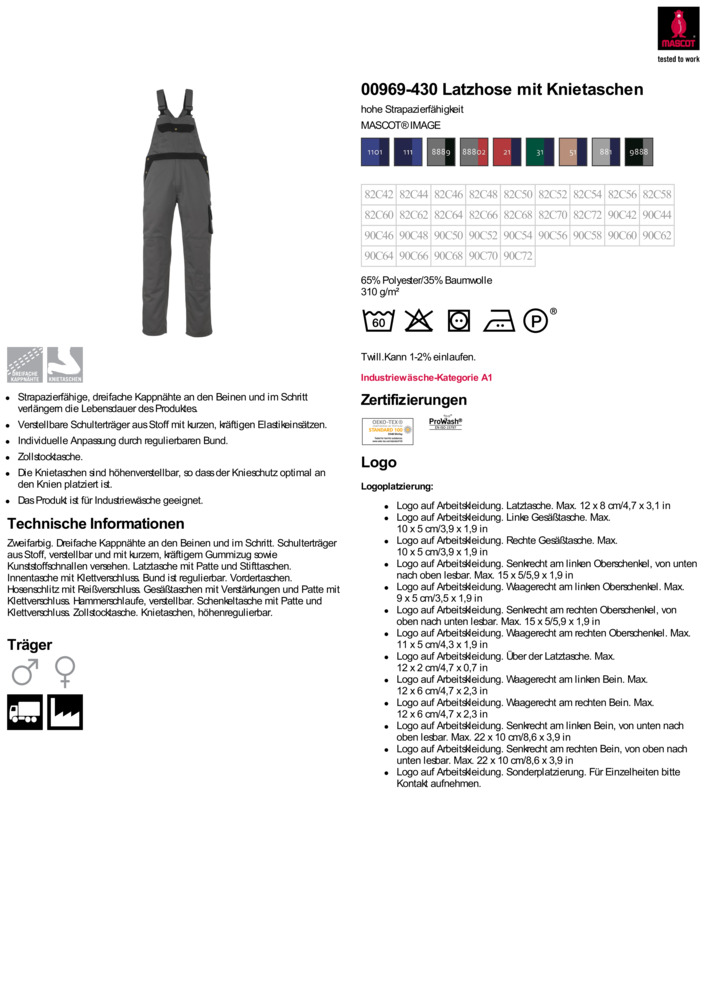 Datenblatt Zertifikat