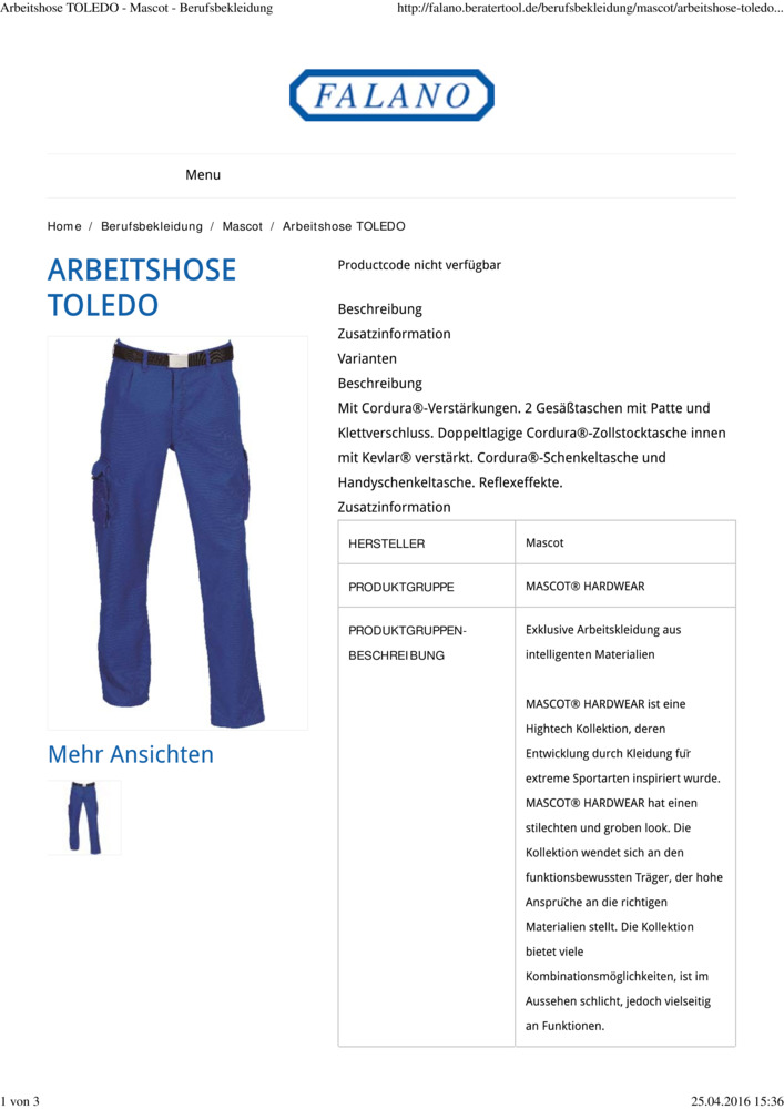 Datenblatt Zertifikat