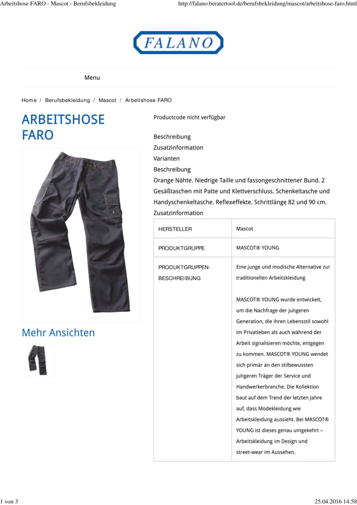 Datenblatt Zertifikat