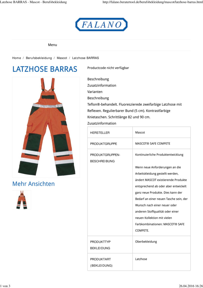 Datenblatt Zertifikat