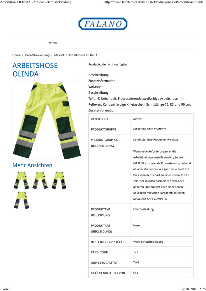 Datenblatt Zertifikat