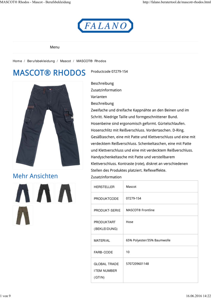 Datenblatt Zertifikat