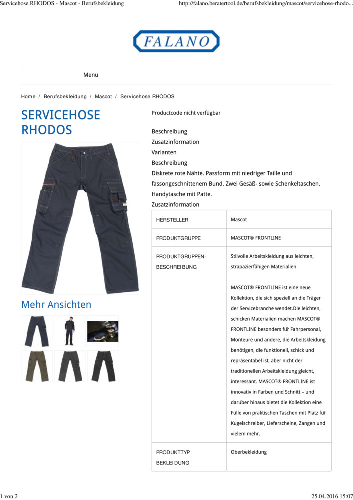 Datenblatt Zertifikat