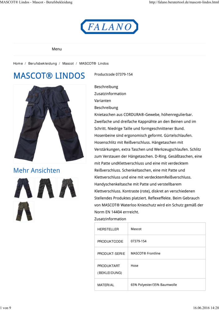 Datenblatt Zertifikat