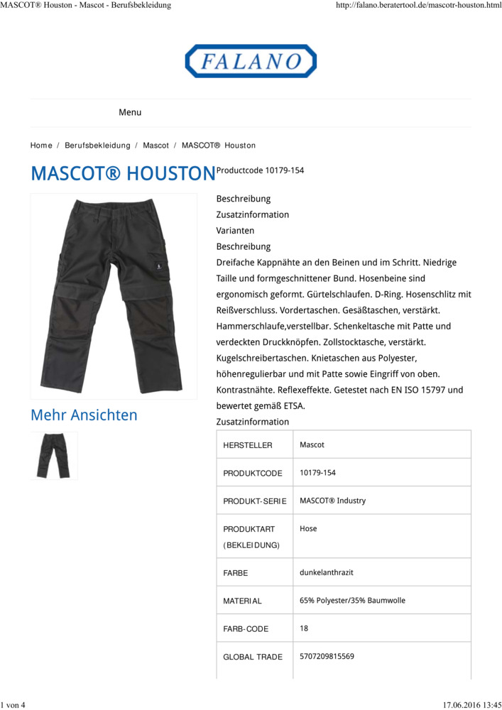 Datenblatt Zertifikat