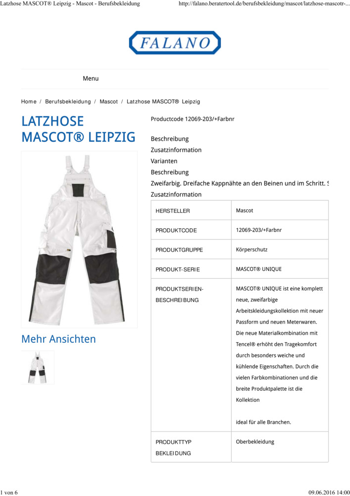 Datenblatt Zertifikat