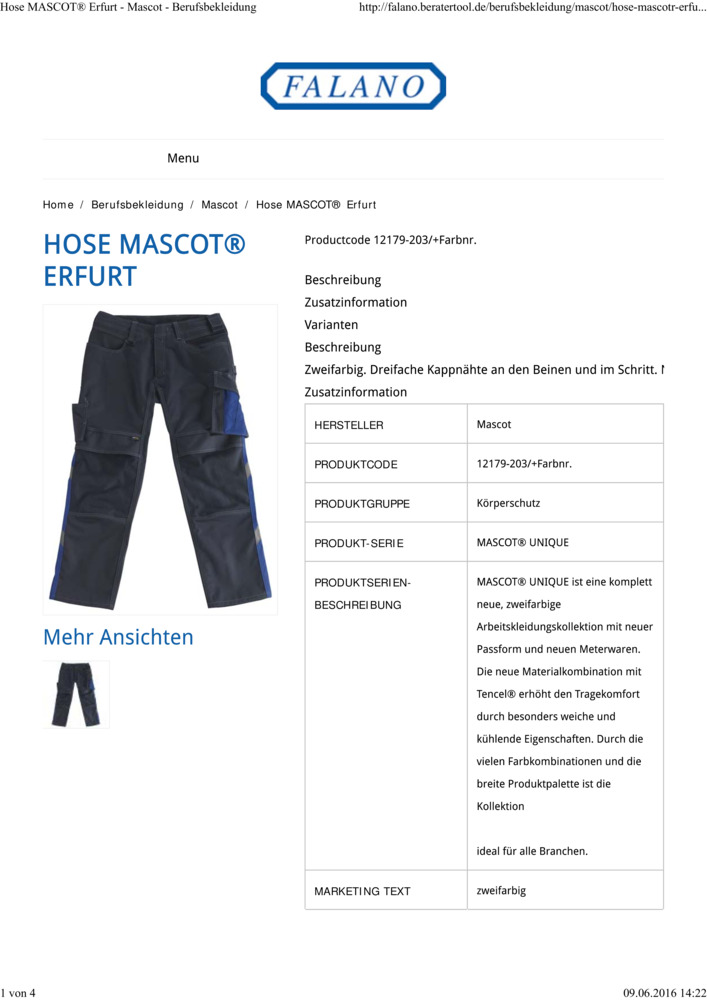 Datenblatt Zertifikat