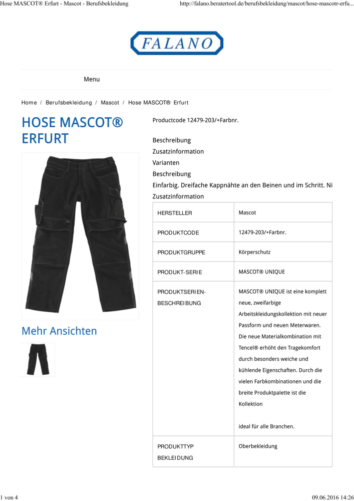 Datenblatt Zertifikat