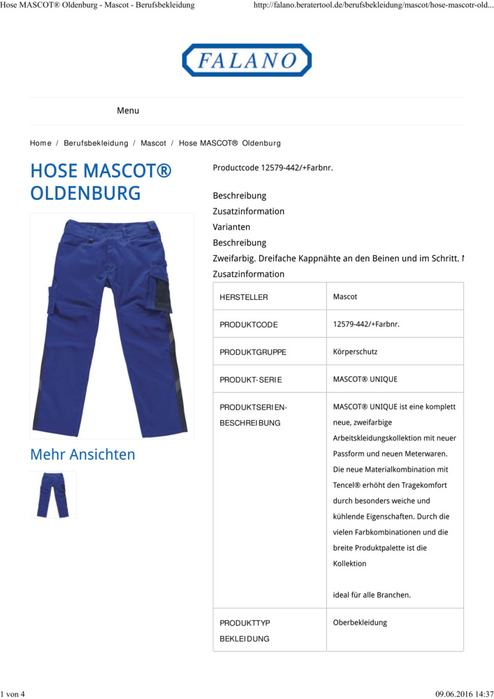 Datenblatt Zertifikat