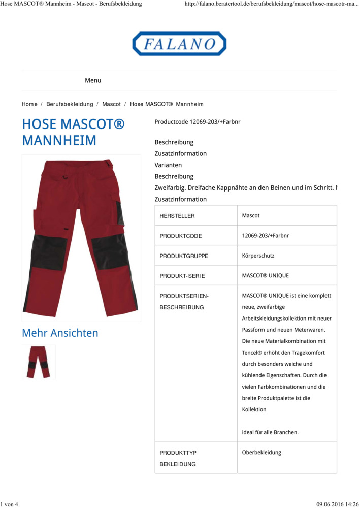 Datenblatt Zertifikat