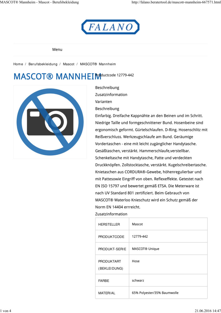 Datenblatt Zertifikat