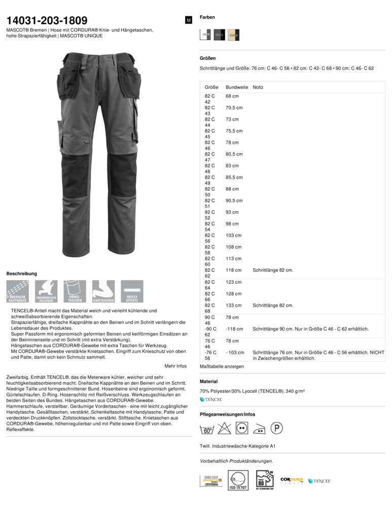 Datenblatt Zertifikat