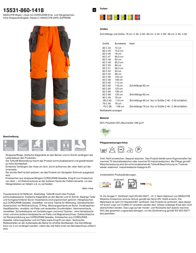 Datenblatt Zertifikat