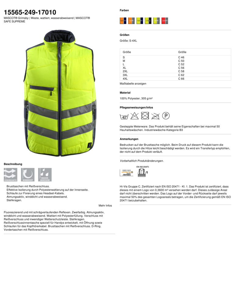 Datenblatt Zertifikat