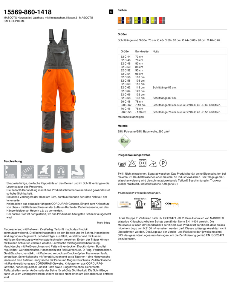 Datenblatt Zertifikat