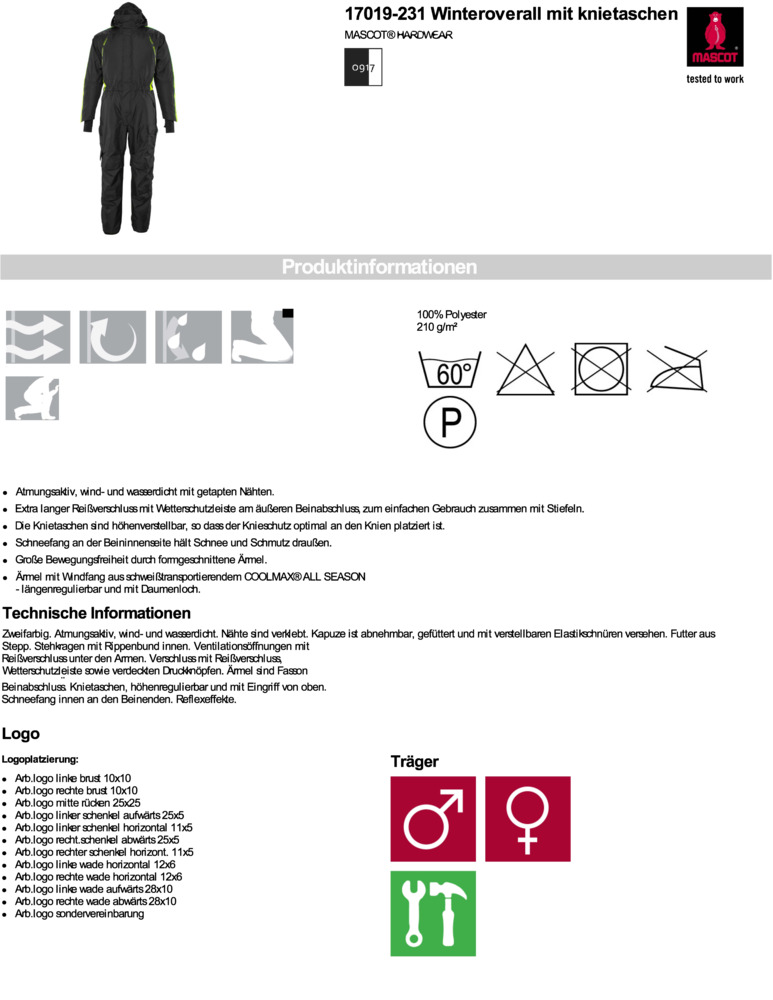 Datenblatt Zertifikat