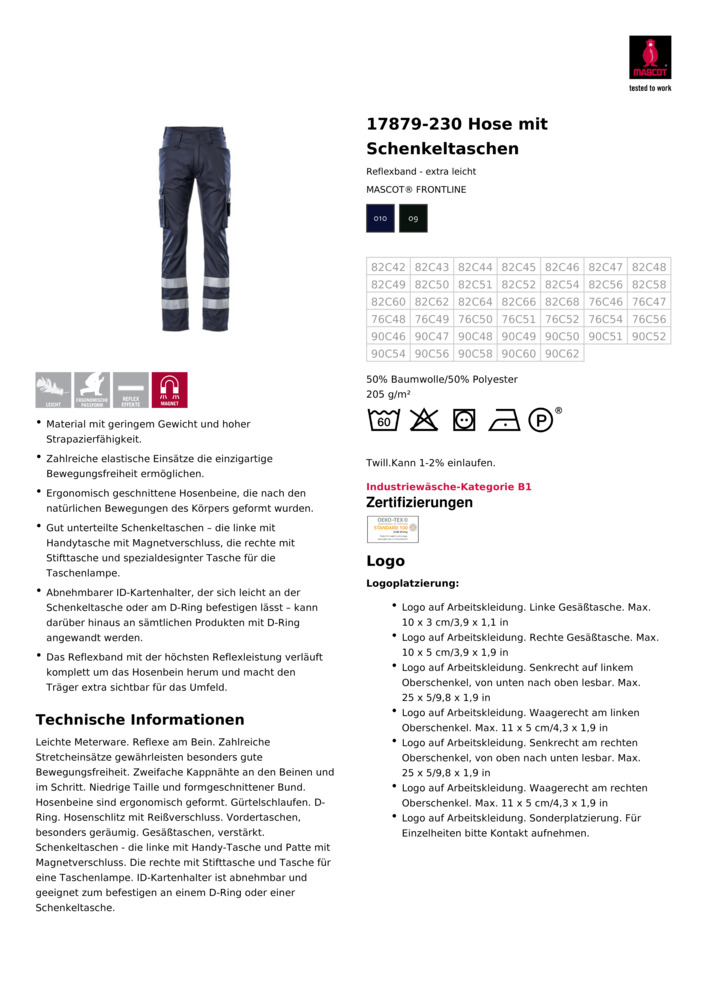 Datenblatt Zertifikat