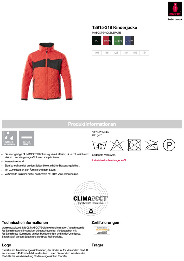 Datenblatt Zertifikat