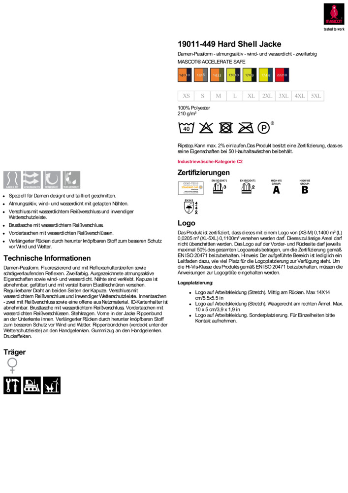 Datenblatt Zertifikat