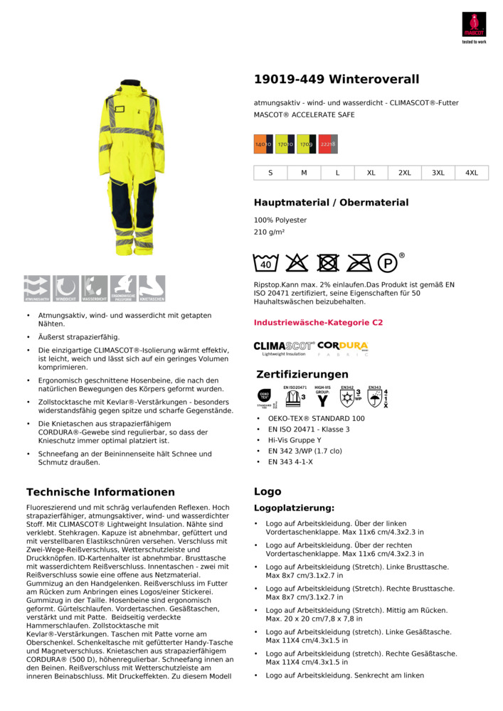 Datenblatt Zertifikat