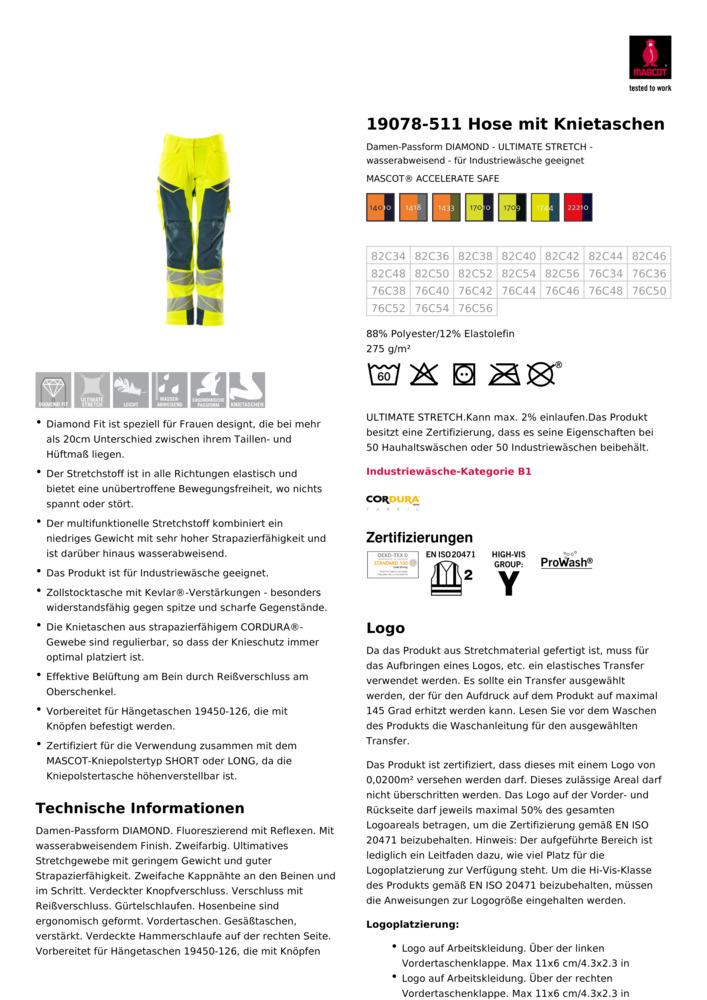 Datenblatt Zertifikat
