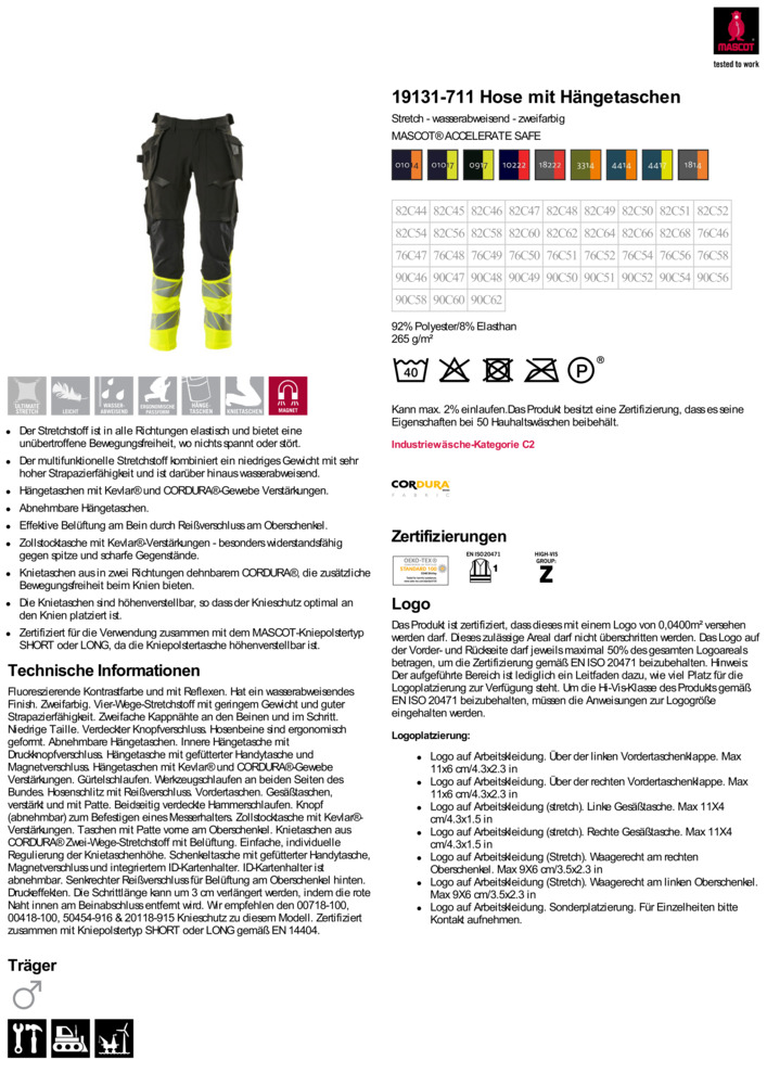 Datenblatt Zertifikat