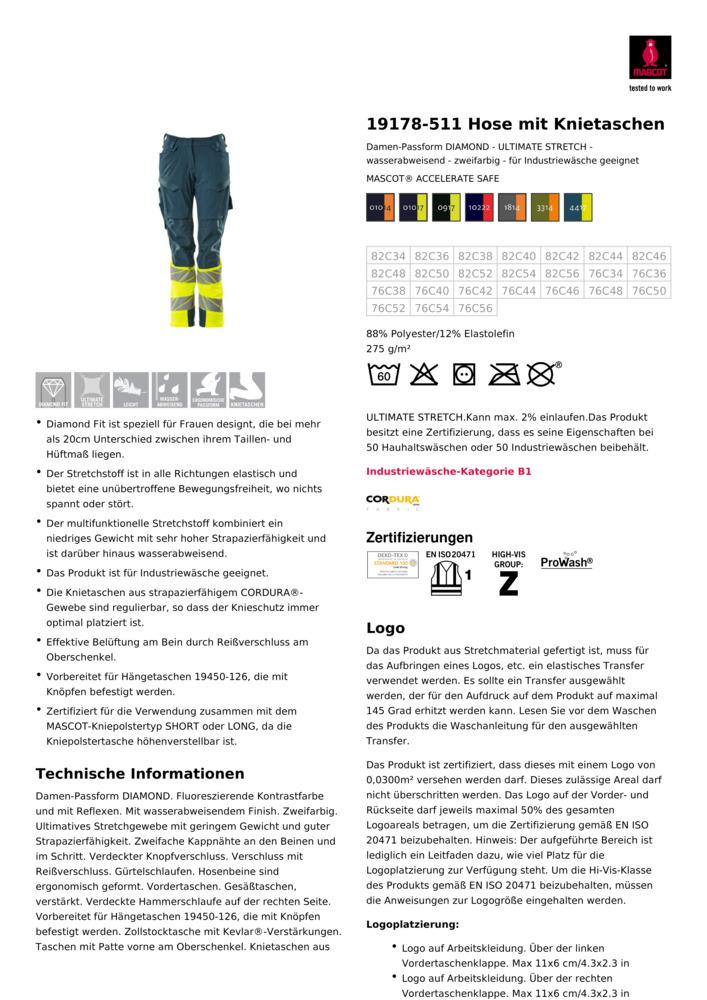 Datenblatt Zertifikat