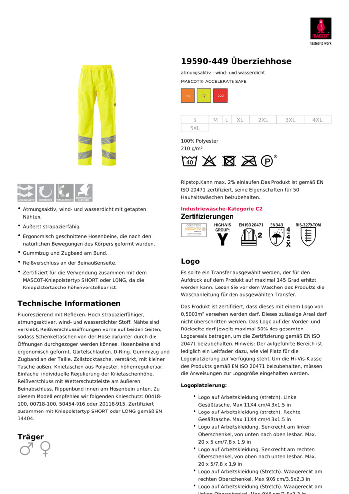 Datenblatt Zertifikat