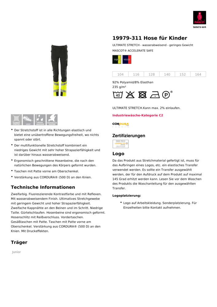 Datenblatt Zertifikat