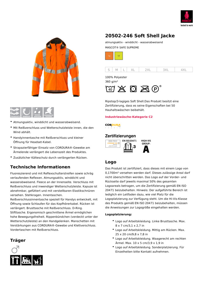 Datenblatt Zertifikat