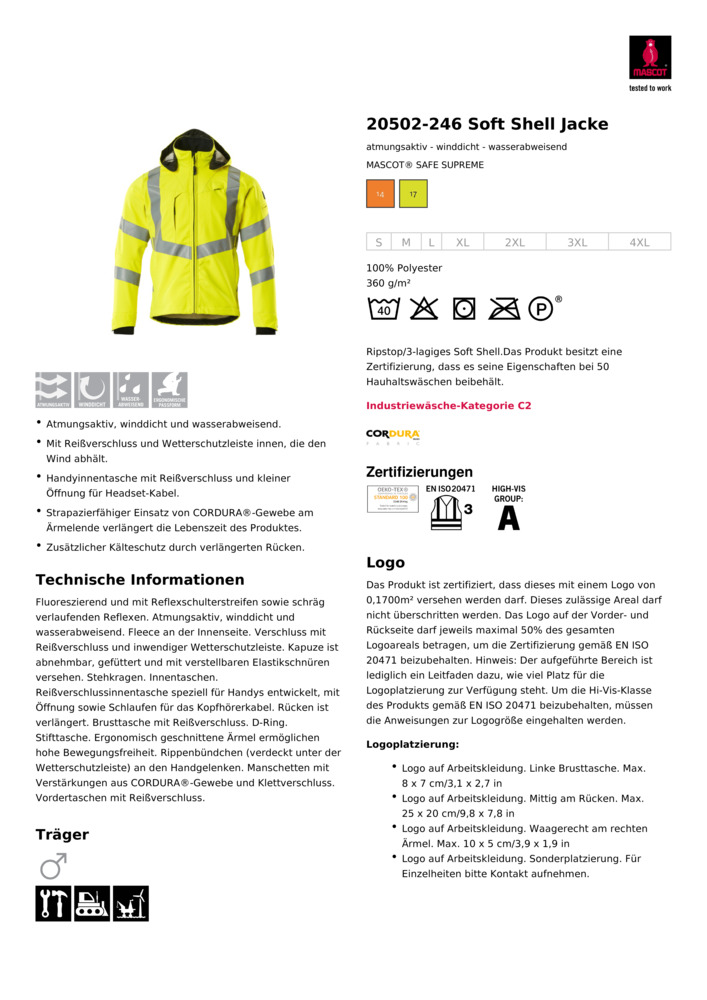 Datenblatt Zertifikat