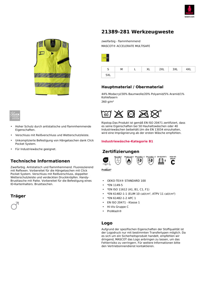 Datenblatt Zertifikat