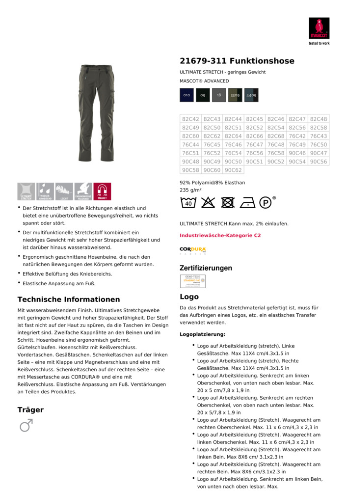 Datenblatt Zertifikat