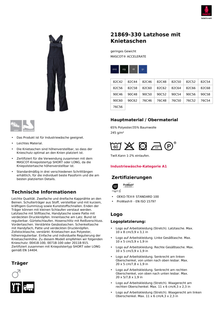 Datenblatt Zertifikat
