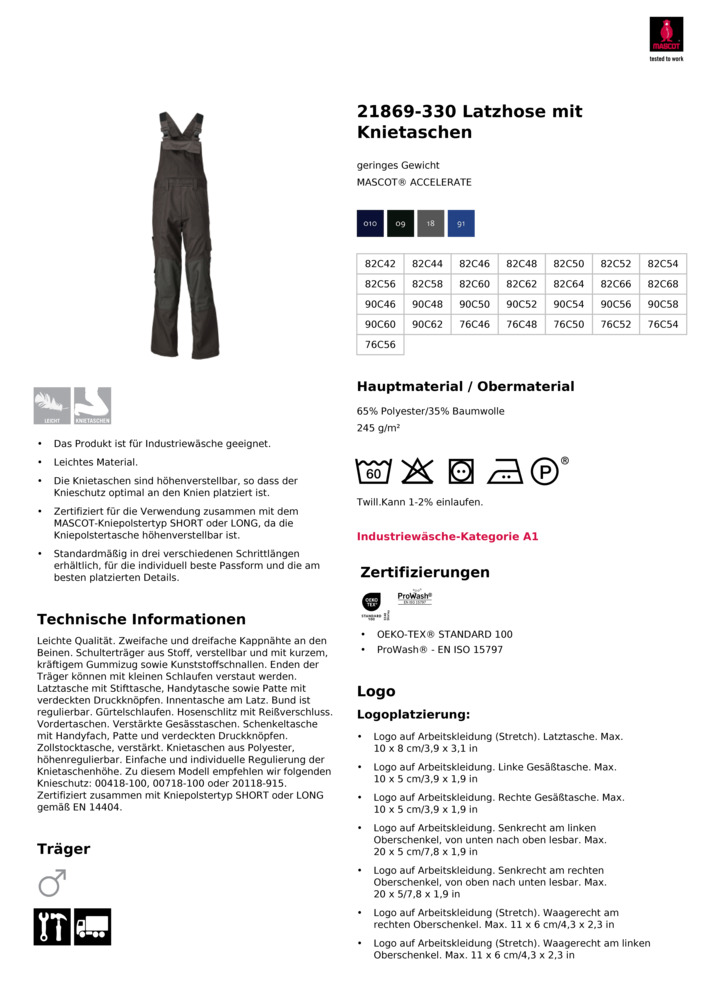 Datenblatt Zertifikat