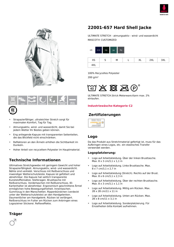 Datenblatt Zertifikat