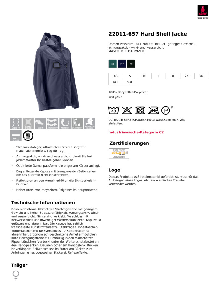 Datenblatt Zertifikat