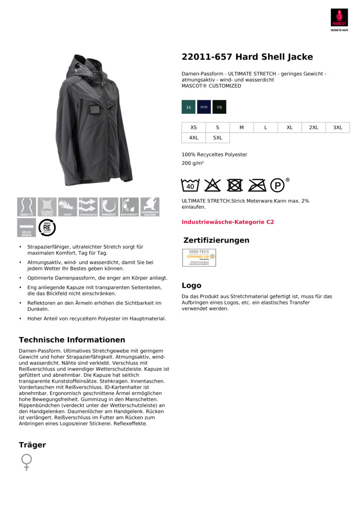 Datenblatt Zertifikat
