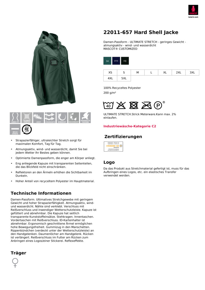 Datenblatt Zertifikat