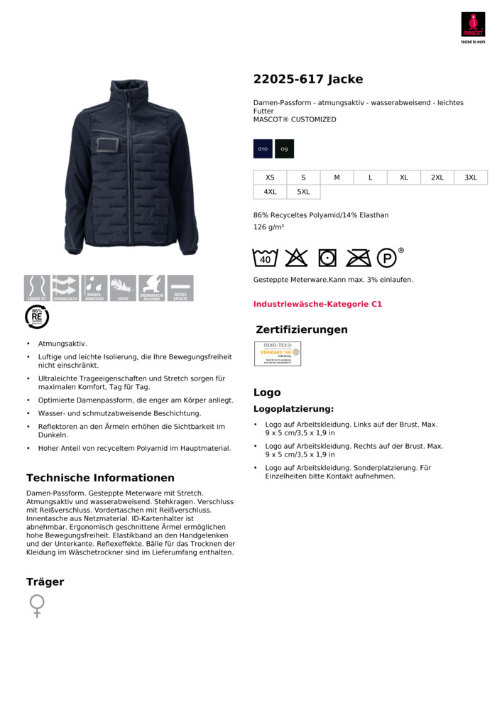 Datenblatt Zertifikat