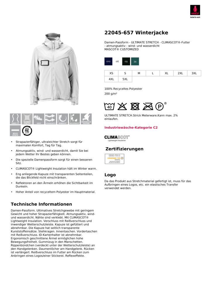 Datenblatt Zertifikat