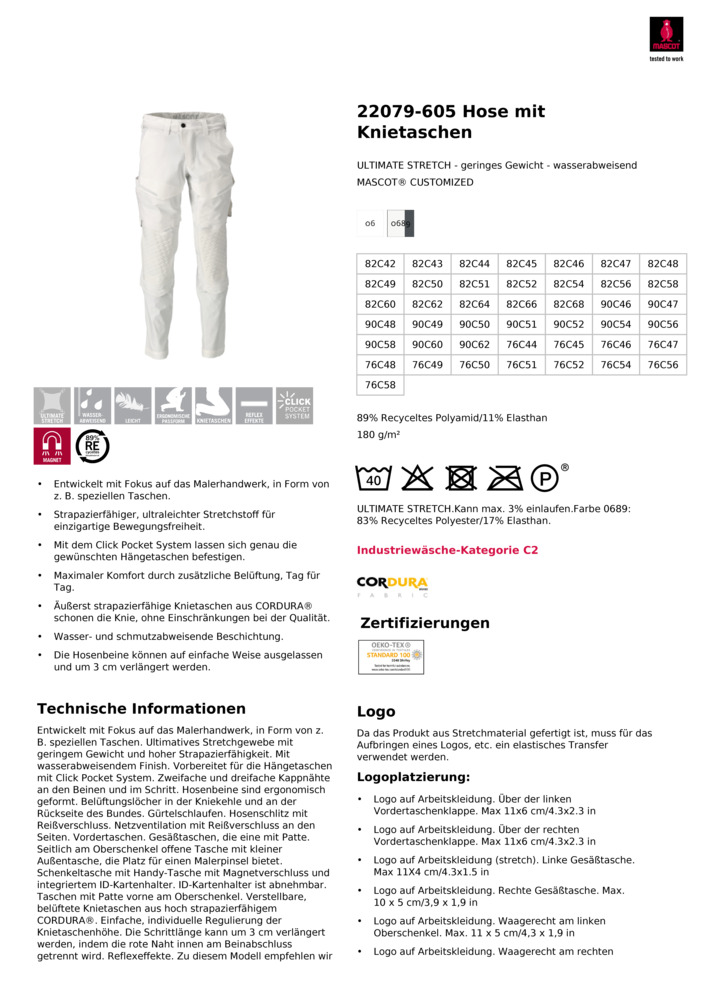 Datenblatt Zertifikat
