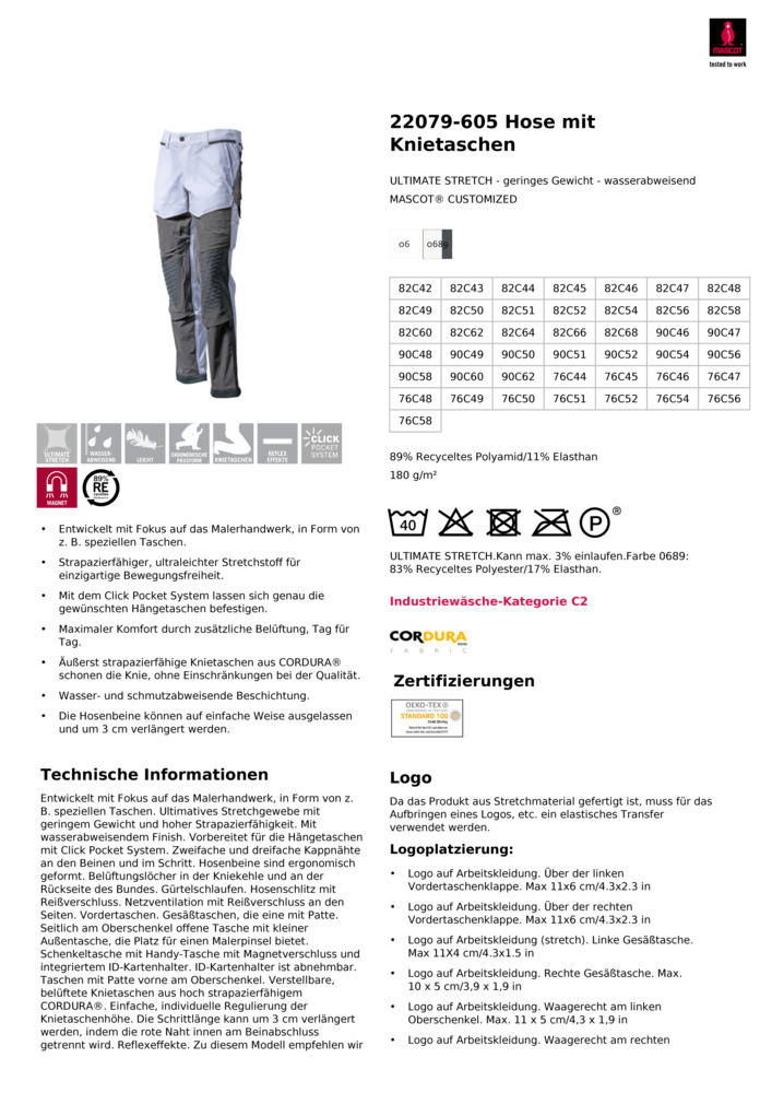 Datenblatt Zertifikat