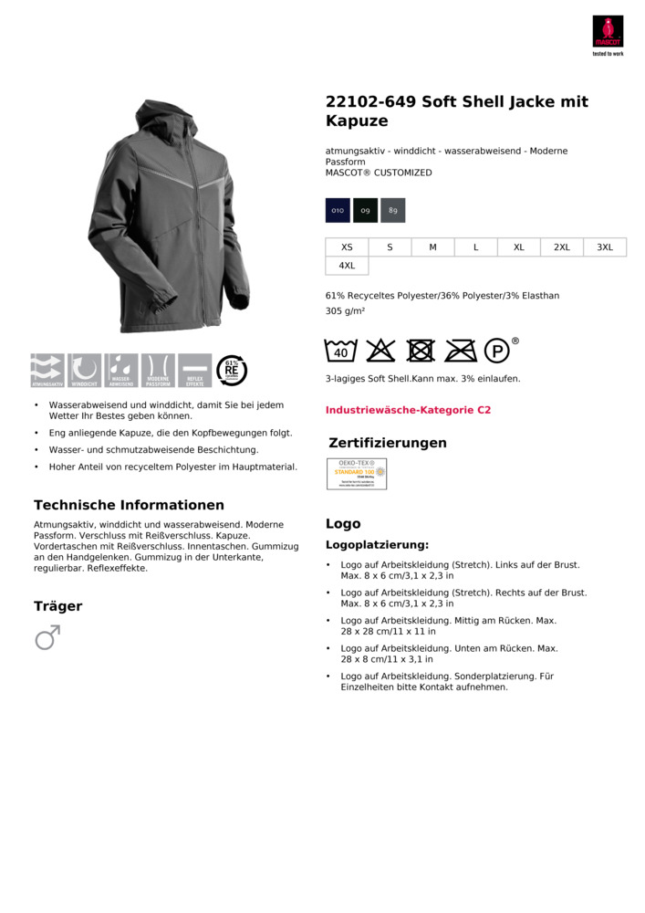 Datenblatt Zertifikat