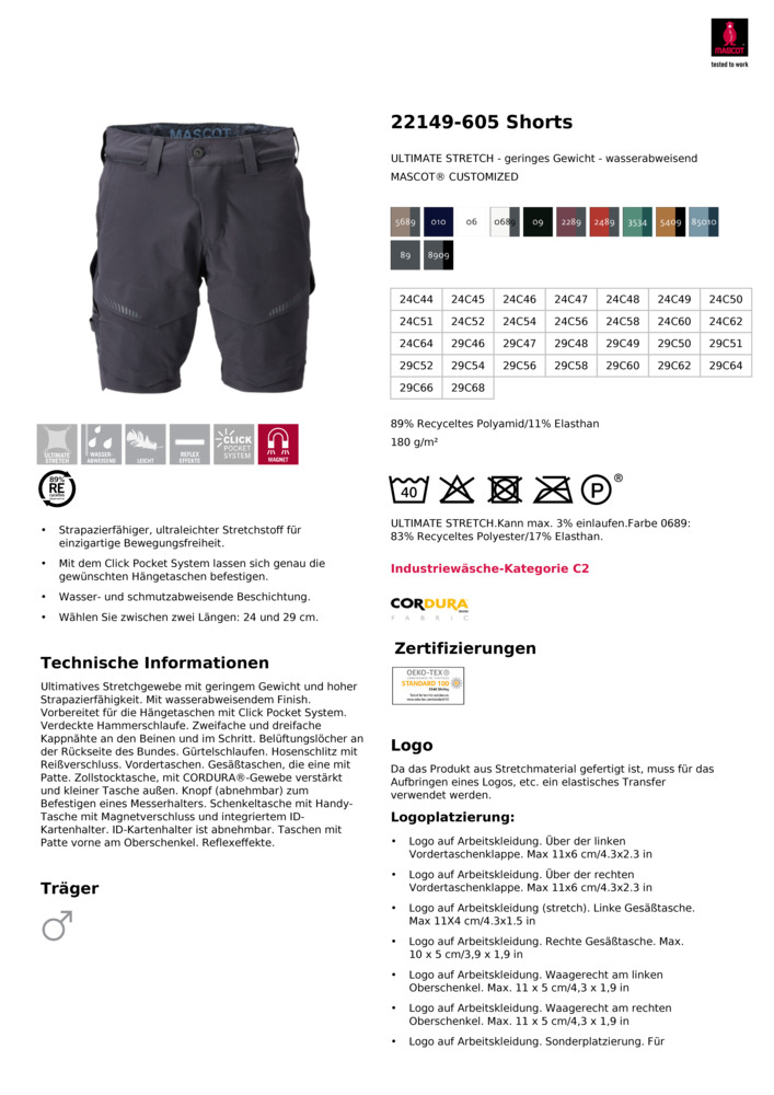 Datenblatt Zertifikat