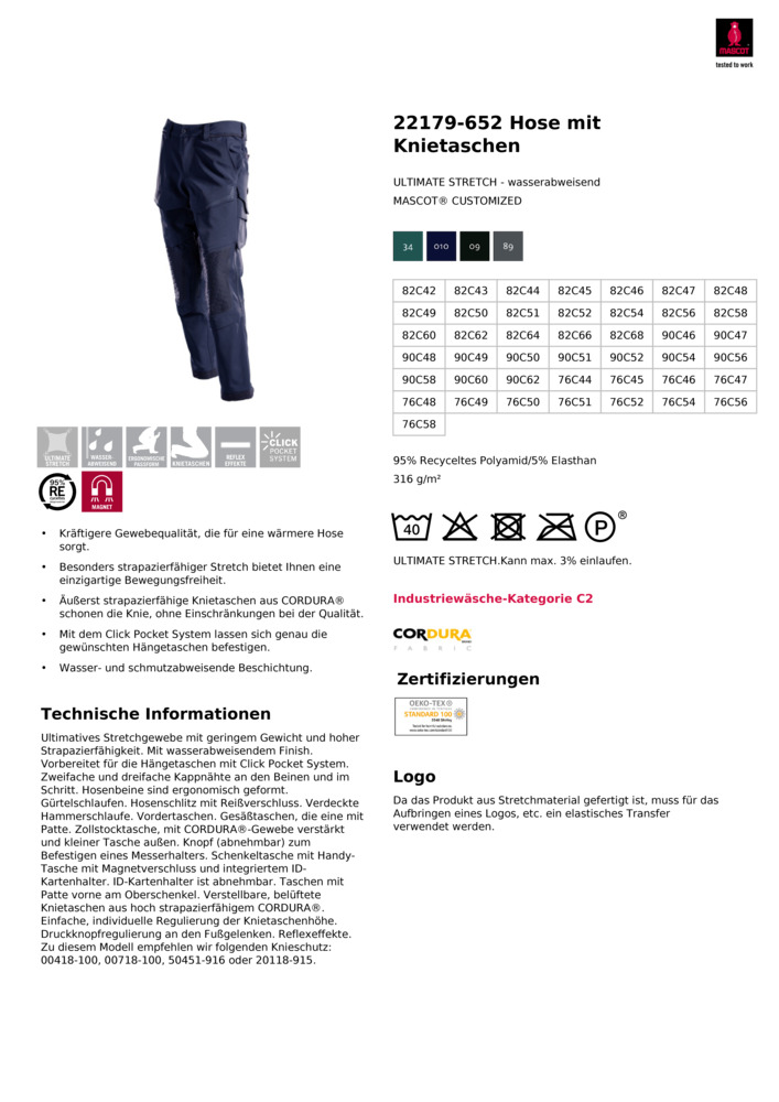 Datenblatt Zertifikat